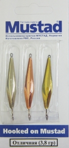 Набор зимних блесен Mustad Отличная 3,8 гр 3 шт/упак