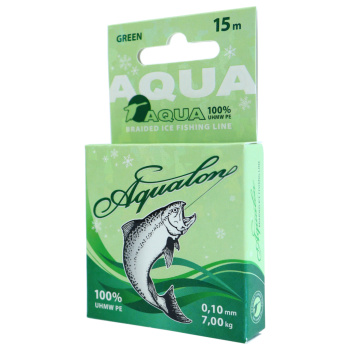 Плетеный шнур Aqua Аквалон/Aqualon темно зеленый 0,10 мм 15 м