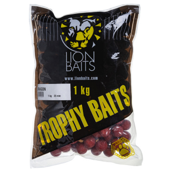Бойлы тонущие трофейные Lion Baits Чеснок с перцами 20 мм 1 кг
