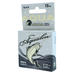 Плетеный шнур Aqua Аквалон/Aqualon черный 0,14 мм 15 м