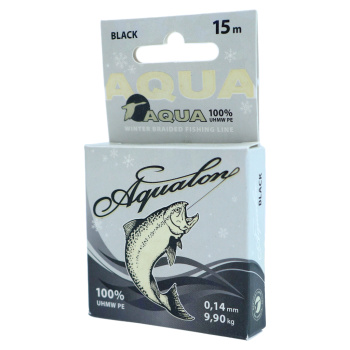 Плетеный шнур Aqua Аквалон/Aqualon черный 0,14 мм 15 м