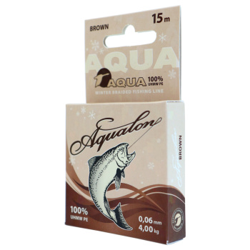 Плетеный шнур Aqua Аквалон/Aqualon коричневый0,06 мм 15 м