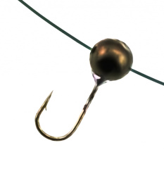 Мормышка вольфрамовая Шар чер никель диаметр 3,5 мм вес 0,4 гр отверстие