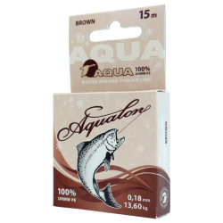 Плетеный шнур Aqua Аквалон/Aqualon коричневый0,18 мм 15 м