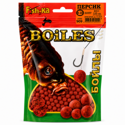 Бойлы мини тонущие Fishka Персик 8-10 мм 70 гр