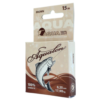 Плетеный шнур Aqua Аквалон/Aqualon коричневый0,25 мм 15 м