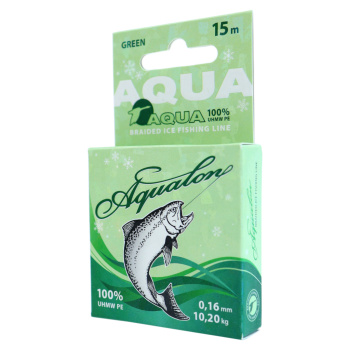 Плетеный шнур Aqua Аквалон/Aqualon темно зеленый 0,16 мм 15 м