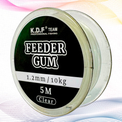 Фидерная резина KDF Фидергам /Feeder Gum 1,2 мм 5 м 10 кг цв прозрачный