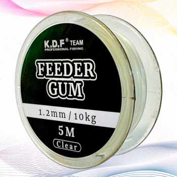Фидерная резина KDF Фидергам /Feeder Gum 1,2 мм 5 м 10 кг цв прозрачный