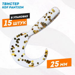 Съедобная силиконовая приманка твистер KDF Пантион/Pantion 25 мм цв 001