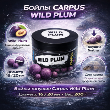 Бойлы тонущие Carpus Дикая слива 16/20 мм 200 гр