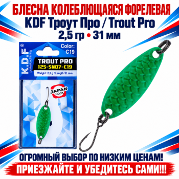 Блесна колеблющаяся форелевая KDF 125-07 2,5 гр 31 мм цв C19