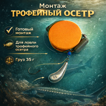 Монтаж осетровый трофейный СБ 35 гр лидкор