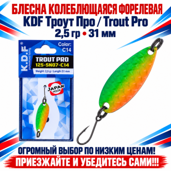 Блесна колеблющаяся форелевая KDF 125-07 2,5 гр 31 мм цв C14
