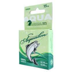 Плетеный шнур Aqua Аквалон/Aqualon темно зеленый 0,14 мм 1м