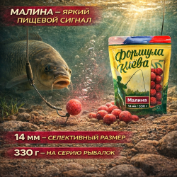 Бойлы тонущие Формула Клева Малина 14 мм 330 гр