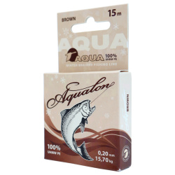 Плетеный шнур Aqua Аквалон/Aqualon коричневый0,20 мм 15 м