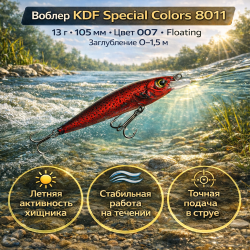 Воблер KDF Спэшл колорс/Special colors 8011 13 гр 105 мм цв 007