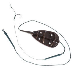 Монтаж рыболовный Mad Carp кормушка флэт коричневая 2 кр 45 гр
