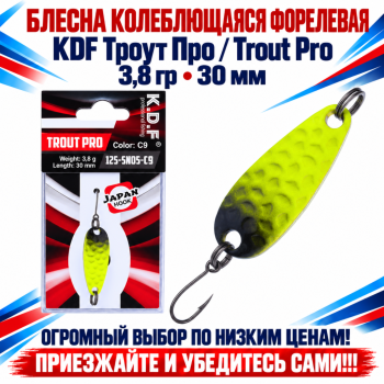 Блесна колеблющаяся форелевая KDF 125-05 3,8 гр 30 мм цв C9