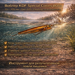 Воблер KDF Спэшл колорс/Special colors 8011 13 гр 105 мм цв 025