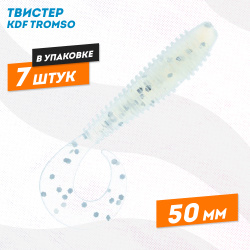 Съедобная силиконовая приманка твистер KDF Тромсо/Tromso 50 мм цв B003