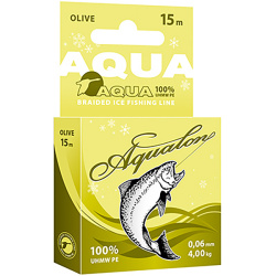 Плетеный шнур Aqua Аквалон/Aqualon оливковый 0,25 мм 15 м