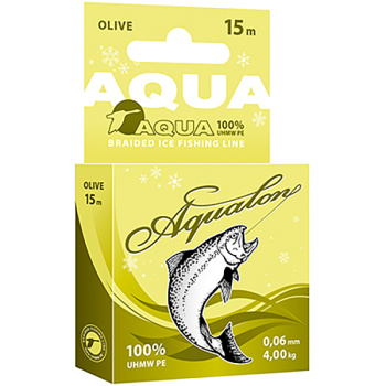 Плетеный шнур Aqua Аквалон/Aqualon оливковый 0,25 мм 15 м
