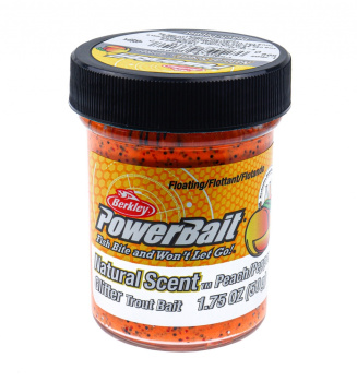 Форелевая паста Berkley Натурал Сцент Глиттер Траут Бейт / Natural Scent Glitter Trout Bait Персик с перцем / Peach s Pepper цвет оранжевый SAP-1525277