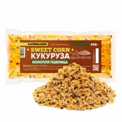 Смесь распаренная CM Кукуруза конопля пшеница 450 гр