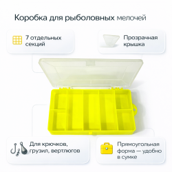 Коробка ПМ 7 секций желтая