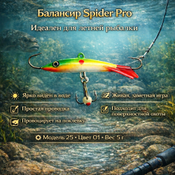 Балансир AK Спайдер / Spider 25 5 гр 40 мм цв 01
