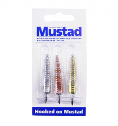 Набор зимних блесен Mustad Ребристая 3,4 гр 3 шт/упак