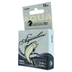Плетеный шнур Aqua Аквалон/Aqualon черный 0,18 мм 15 м