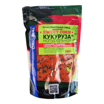 Смесь распаренная дробленая CM Кукуруза-конопля-пшеница-горох 800 гр
