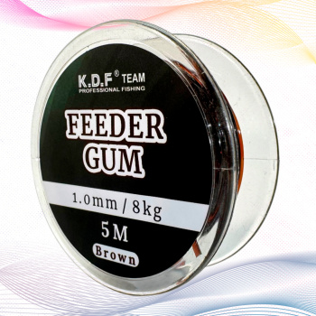 Фидерная резина KDF Фидергам /Feeder Gum 1 мм 5 м 8 кг цв коричневый