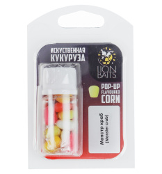 Кукуруза силиконовая плавающая в дипе Lion Baits Монстр краб