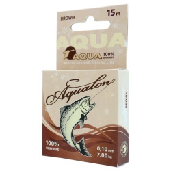 Плетеный шнур Aqua Аквалон/Aqualon коричневый0,10 мм 15 м