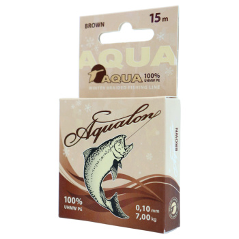 Плетеный шнур Aqua Аквалон/Aqualon коричневый0,10 мм 15 м