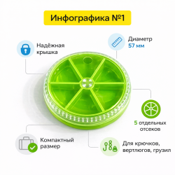 Коробка круглая ПМ  57 мм салатовая