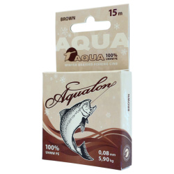 Плетеный шнур Aqua Аквалон/Aqualon коричневый0,08 мм 15 м