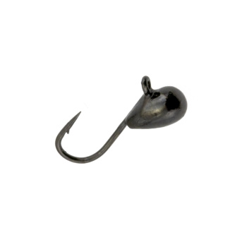6280 Мормышка вольфрамовая Капля срез снизу чер никель диаметр 2,5 мм вес 0,28 гр ушко