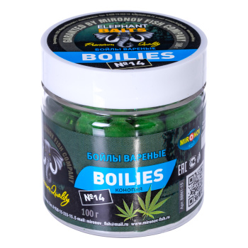 Бойлы тонущие Elephant Baits Конопля 14 мм 100 гр