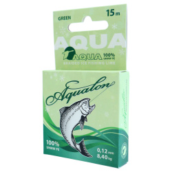 Плетеный шнур Aqua Аквалон/Aqualon темно зеленый 0,12 мм 15 м