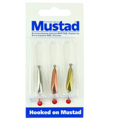 Набор зимних блесен Mustad Малая окуневая+шар 1,7 гр 3 шт/упак