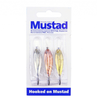 Набор зимних блесен Mustad Продольная 5,4 гр 3 шт/упак
