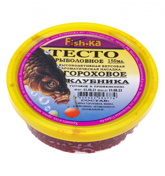 Тесто готовое гороховое Fishka Клубника 150 мл