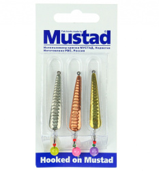 Набор зимних блесен Mustad Ребристая+шар 3,4 гр 3 шт/упак