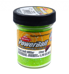 Форелевая паста Berkley Натурал Сцент Глиттер Траут Бейт / Natural Scent Glitter Trout Bait Печень Шартрез / Liver Shartreuse цвет желто-зеленый с блеском SAP-1239484