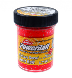 Форелевая паста Berkley Экстра Сцент Глиттер / Extra Scent Glitter Траут Бейт Икра лосося Красный / Trout Bait Salmon Egg Red цвет красный с блеском SAP-1152860